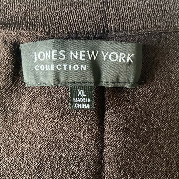 Jones New York Collection Women’s Sleeveless Knit Blouse size XL, Solid Brown - Picture 5 of 7